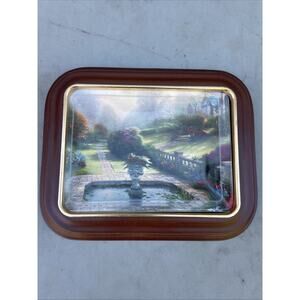 Thomas Kinkade Gardens Beyond Autumn Gate Natures Retreats Framed Plate 1999
